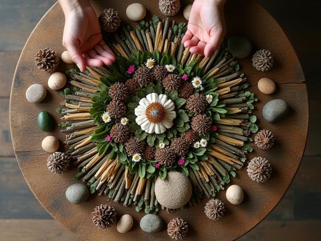 자연물로 만든 만다라 아트